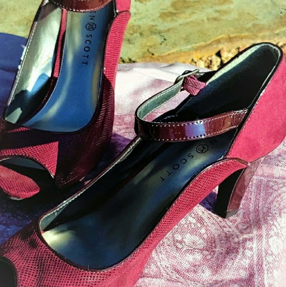 Burgundy Heels w/ Strap